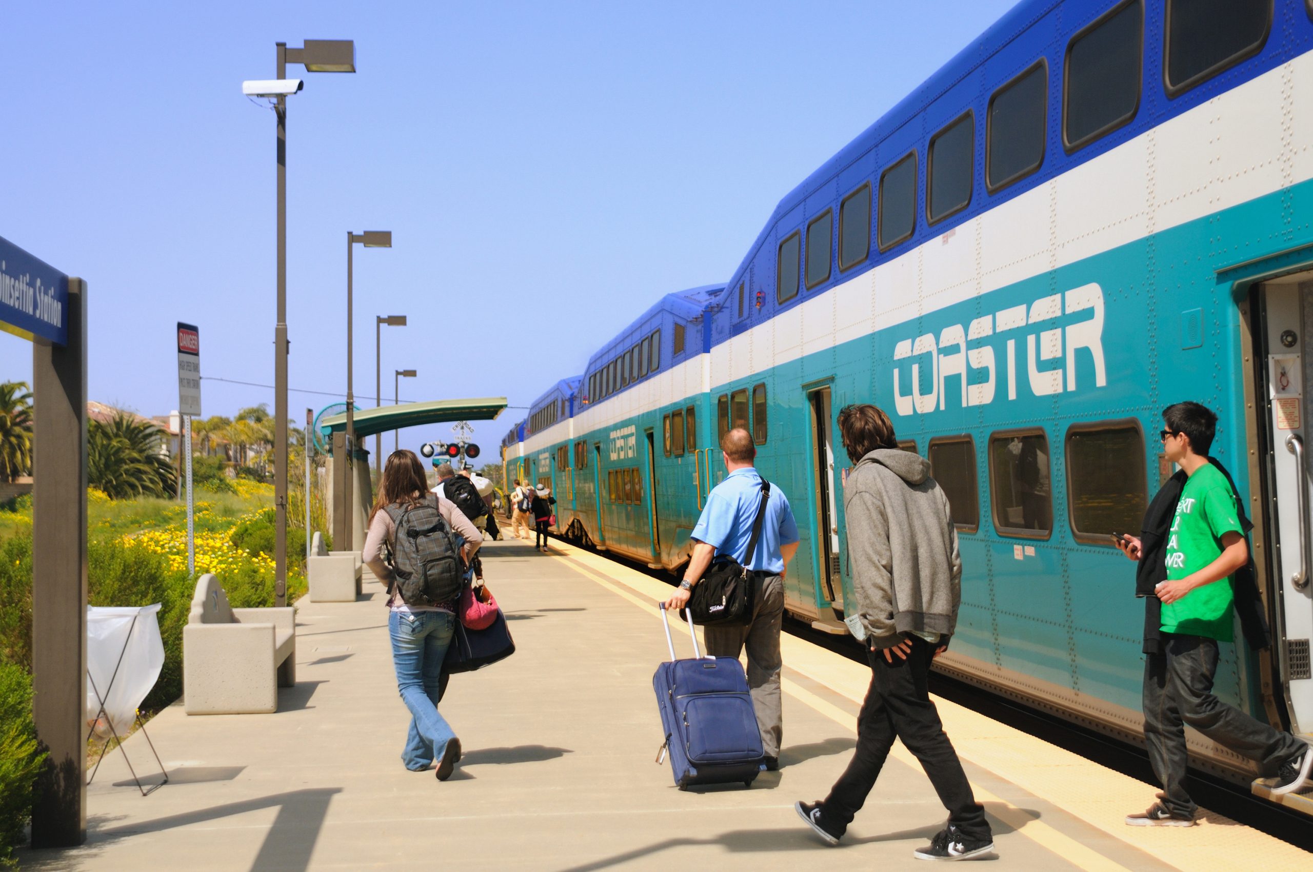 Coaster train at Carlsbad Poinsettia station