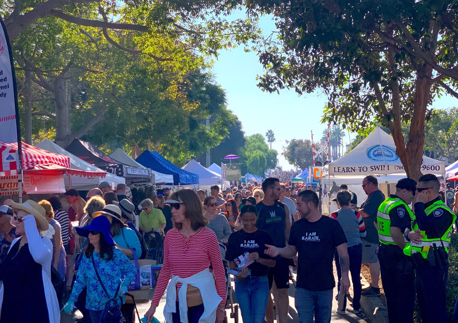 Crowds at the Carlsbad Village Street Faire