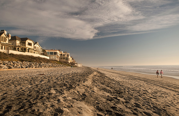 The shoreline of north Carlsbad