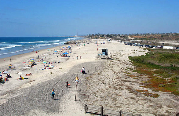 Water and shoreline near the Carlsbad lagoons